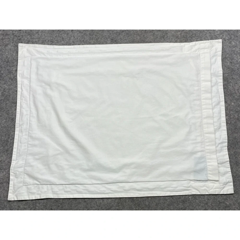 3 Ralph Lauren Hillsboro Standard Shams Cream Ivory Embroidered